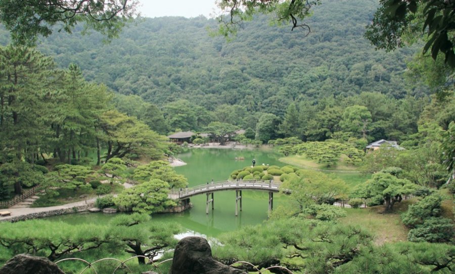 Japanische Gärten Grünflächen