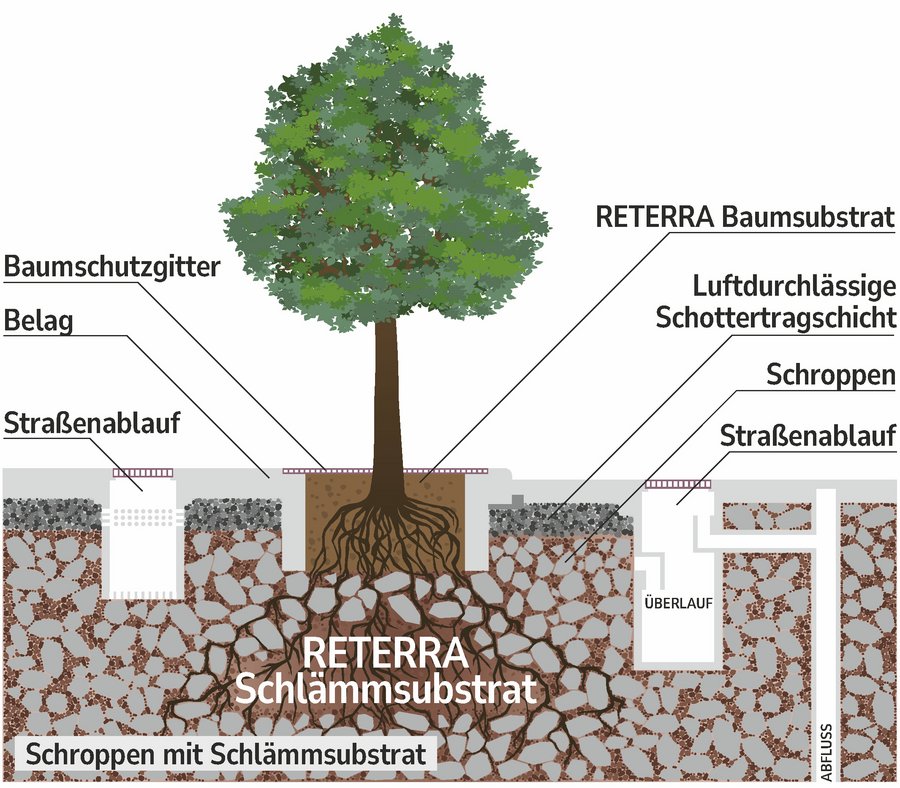 Reterra Schwammstadt Baumpflanzung